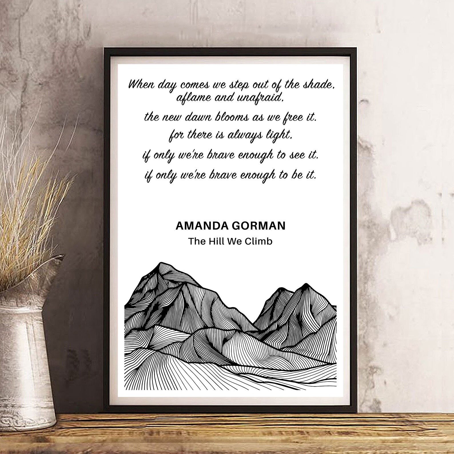 Amanda Gorman Full Poem American Poet Inauguration Poem | Etsy