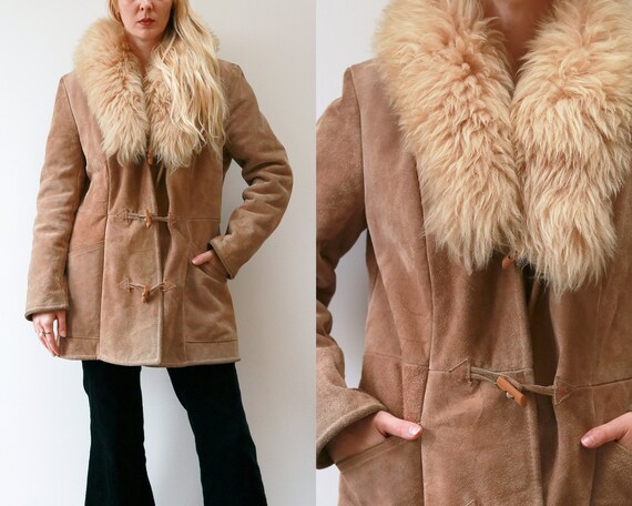 Suede sheepskin coat