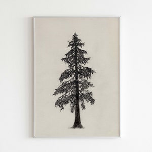 Vintage Sketch / Tree Sketch Art / Tree Drawing / Vintage art PRINTABLE / Tree Sketch / Simple Artwork / instant download pencil sketch art