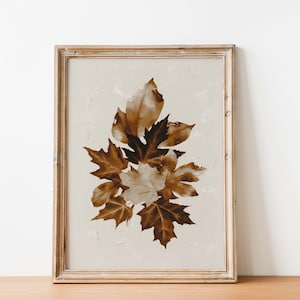 Printable Wall Art Fall Leaves, Autumn Wall art, Fall decor, Autumn Print, Fall painting, Instant Download Falling Leaves Print