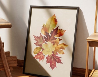 Herbst Malerei, Herbst Poster, Herbst Dekor, Herbst Dekor, Herbst Malerei, Herbst Malerei, Instant Download, Herbst Blätter Druck