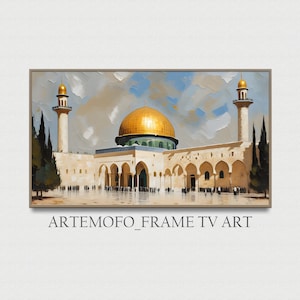 Samsung Frame TV Art Masjid al-Aqsa illustration, Islamic tv art, Muslim Frame TV Art, Instant Download Frame TV Art Jerusalem City Mosque
