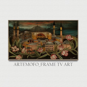 Samsung Frame TV Art islamic, Hagia Sophia painting art the frame, mosque, Islam wall decor, Ramadan , Muslim Art for tv, Instant Download
