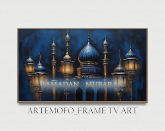 Samsung Frame TV Art Eid Mubarak, Islam Home Decor, Ramadan , Muslim Art for tv, Instant Download, Frame TV Art islamic lights