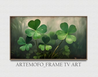 Arte para TV con marco Samsung, Día de San Patricio / Tréboles grandes / Descarga instantánea / Primavera / Arte para TV con marco / Arte para TV Samsung / Descarga digital