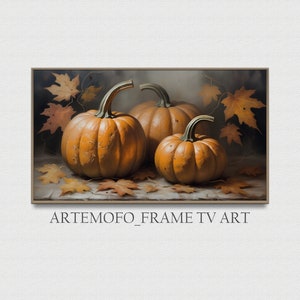Samsung Frame TV Art pumpkins still life, Instant Download, frame tv art autumn, Samsung Art TV fall, Digital Art for Samsung Frame