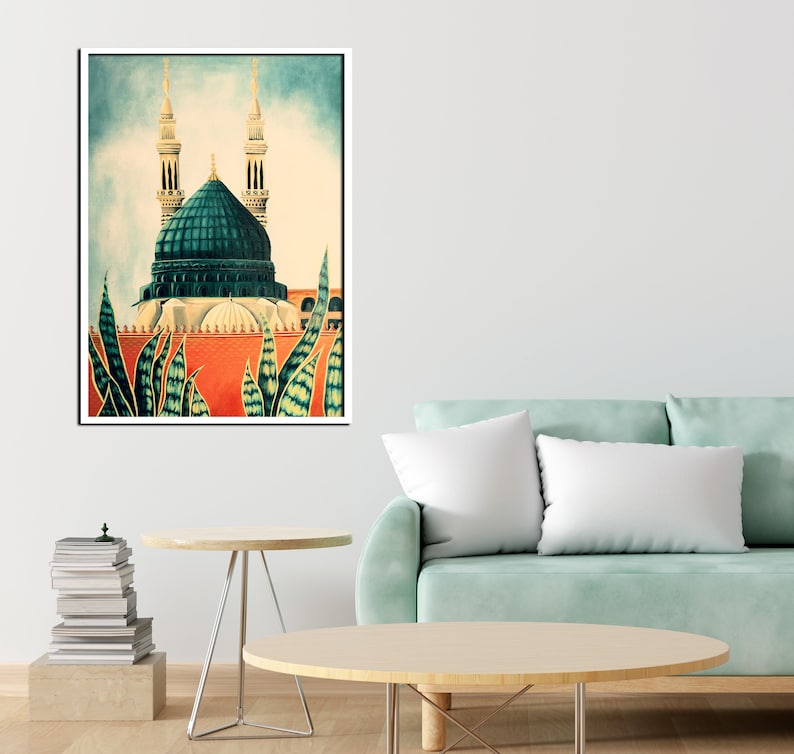 Islamic Wall Art Printable Al Masjid an Nabawi / Mosque - Etsy