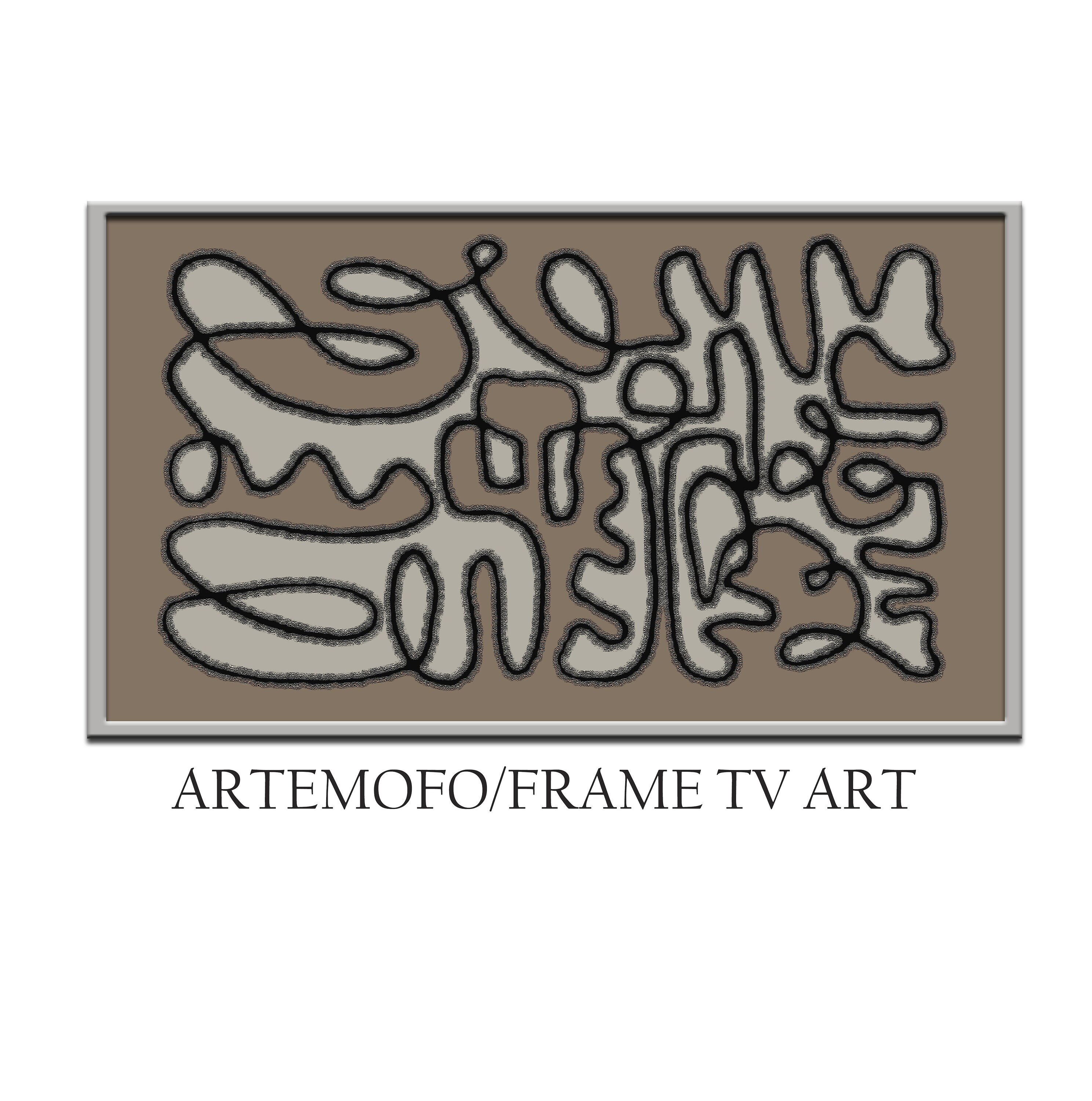 Samsung Frame TV Art / Minimalist Art for TV / Abstract Line Etsy