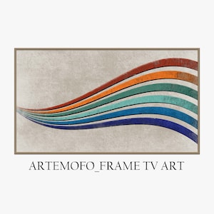 samsung frame tv art retro stripes colorful / instant download / modern art for frame tv / frame tv art minimalist / lg tv art