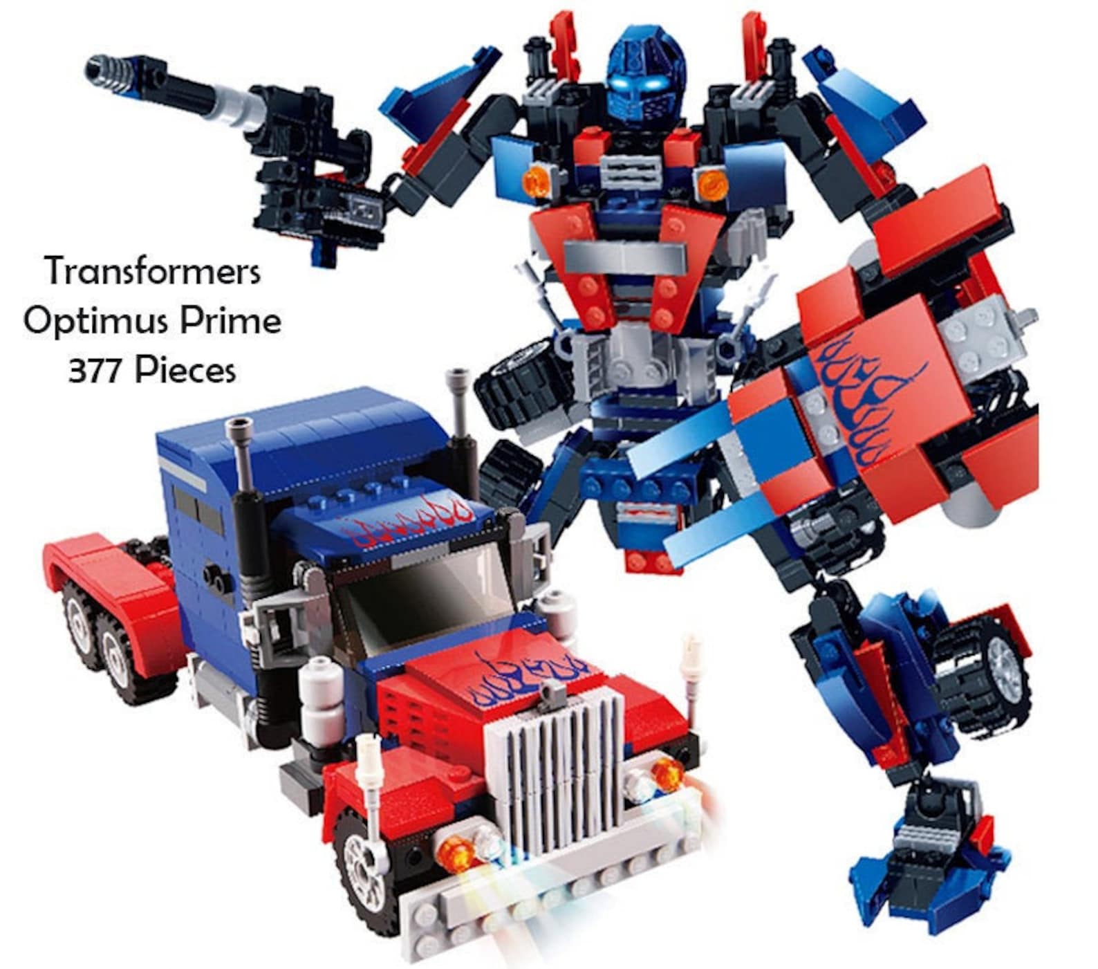 Transformers Optimus Prime Bricks Toys DIY Toys Children 377 Etsy