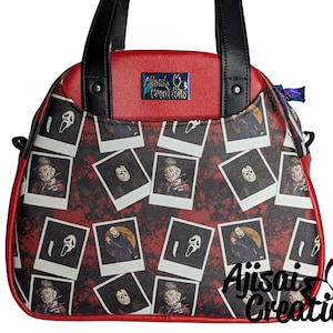 Horror Killers Polaroid Bowler Bag with shoulder straps