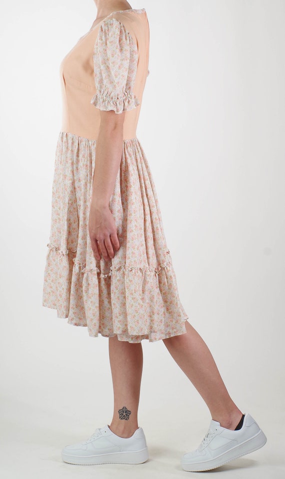 Vintage Square Dancing Dress With Peach Bodice, P… - image 5