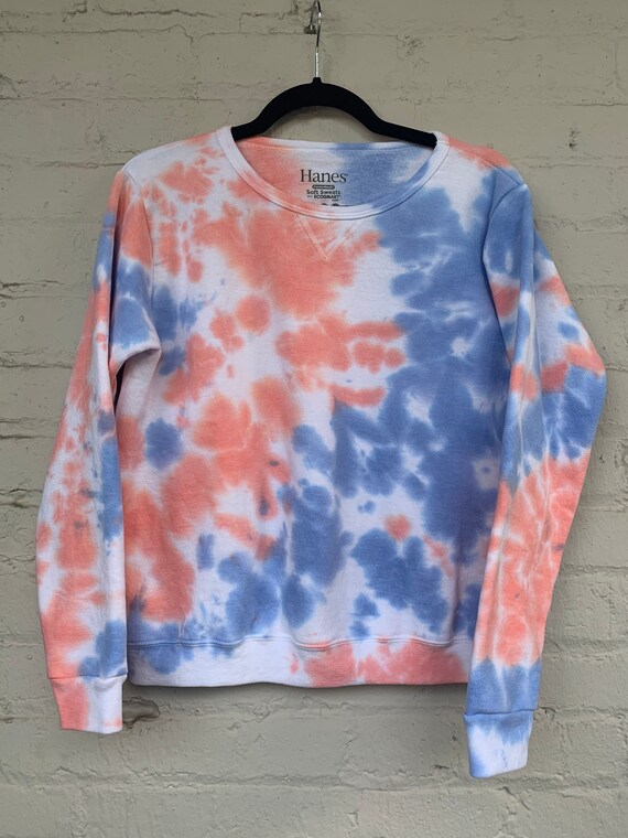Custom Tie-dye Womens Crew Neck Sweatshirts
