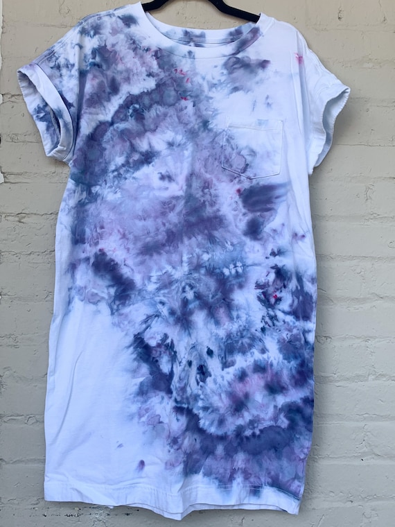 blue tie dye shirt dress Seaport Shift Dress main image 0