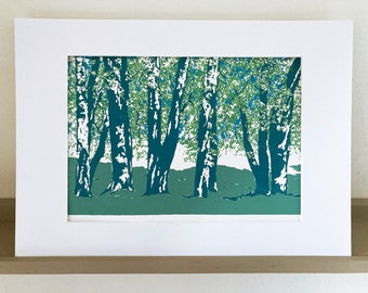 Trees Screen Print A3