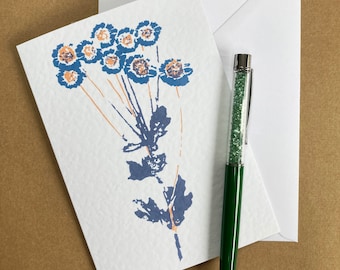 Blue Daisy Greeting Card A6