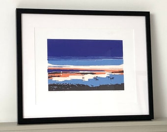 Devon Sunset Screen Print A3
