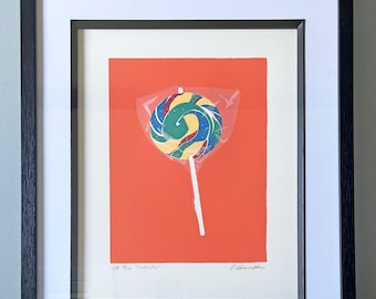 Lollipop (Orange) Screeprint A3