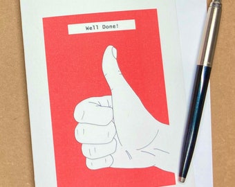 Personalised Thumbs Up Card A6