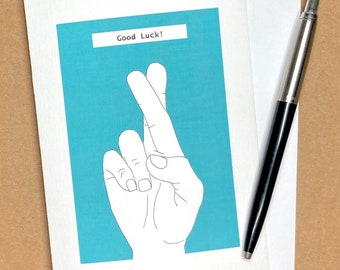 Personalised Fingers Crossed Card A6