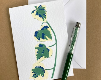 Ivy Leaves Greeting Card A6