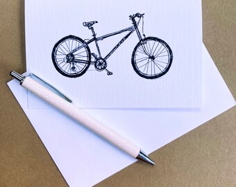 Personalised Bicycle Drawing Card A6