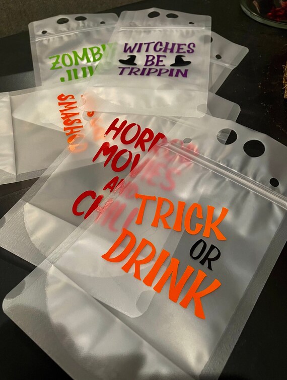 Witchy Halloween Drink Pouches