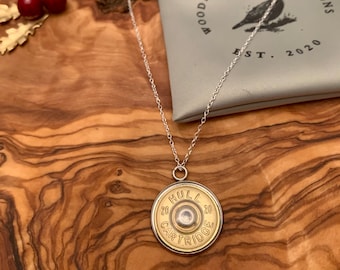 Shotgun Cartridge Necklace - Sterling Silver - 20 bore - Shooting - Christmas Gift