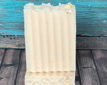 Pastilla de jabón / Leche de cabra y miel / Jabón de leche de cabra totalmente natural / Jabón de avena sin perfume / Jabón para piel sensible / Jabón de lujo / Regalo unisex