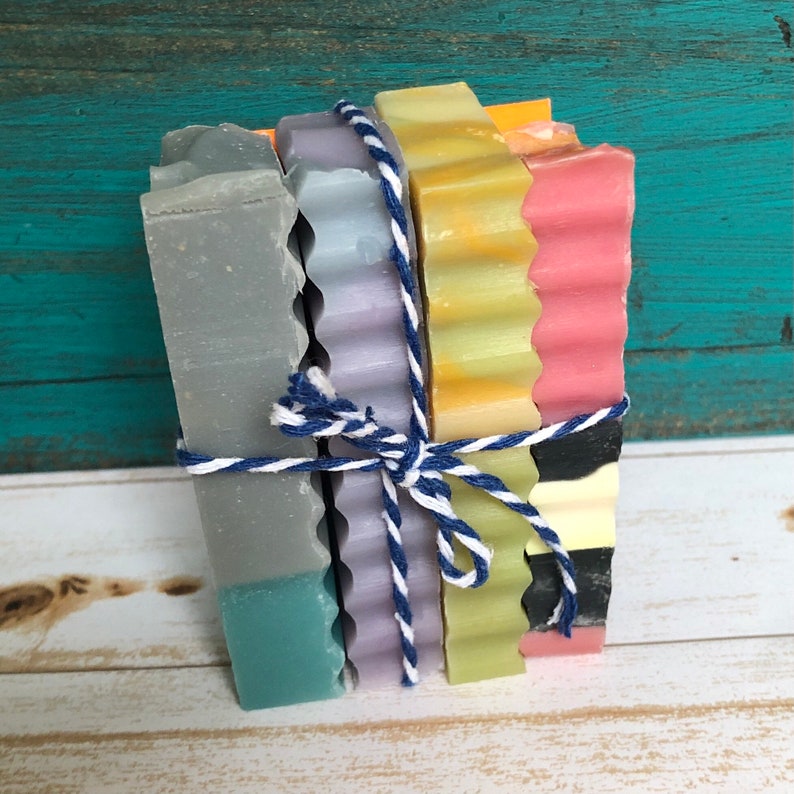 Soap Sample Pack Handmade Soap Variety Stack Mini Soap Bundle Travel Soap Vegan Bar Soap Soap Gift Set Soap Ends Palm Oil Free image 5