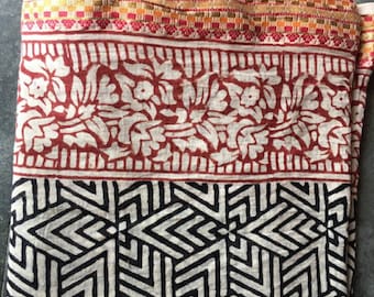 bagru print,Ladies Scarves Dupatta Jaipur Print,Summer Beach Scarf,Natural Color Processed Lot 4 Piece Hand block printed sarong