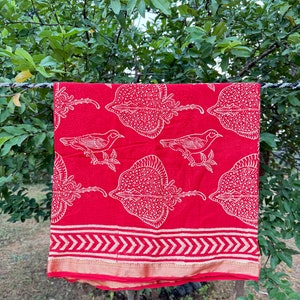 Stingray and sparrow Blocks Hand block print Sarong,Beautiful scarf,Hand made Pareo,Cotton,Sarong wrap up dupatta Beach cover ups