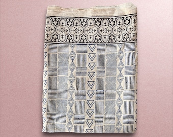 Pure Linen  Hand block printed scarf/pareo/shawl/Dupatta