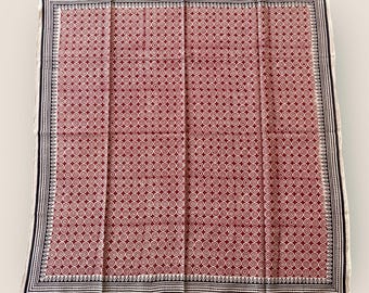 Hand Block Printed Cotton Square Scarf,Hijab for Women, Cotton head scarf,gift,Women face cover,Hijab Head cover,Hand made Head cover
