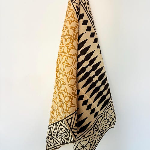 Lot de 2 bandana, foulard, foulard, cravate, masque facial en coton indien bio, Hijab, cadeau fait main pour maman, papa, femme, mari