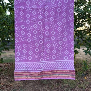 Mud Print Silk Border  Hand Block Print cotton scarves,Cotton Sarong,Bagru,Print,Pareo,Decorative Summer Beach Pareo jaipur print