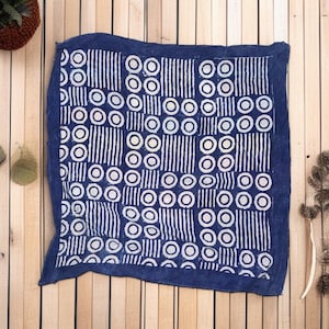 Hand Block print Indian cotton Bandana,Foulard,Neckerchief,Necktie Face Mask,Hijab,Hand Made Gift for Mom,Dad,Wife,Husband