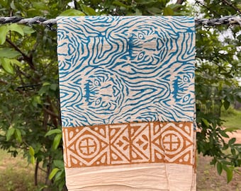 Indian Hand Block Print Sarong, Cotton Beach Wrap, Handmade Pareo, Boho Beach Cover Up, Resort Wear for Women