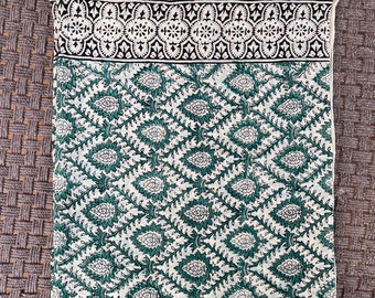 Hand Block Print Cotton Sarong, Beach Cover Up, Indian Pareo, Boho Beach Wrap, Handmade Cotton Sarong