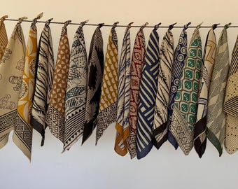 Set of 20 Indian cotton Bandana Scarf,Foulard,Neckerchief,Necktie Face Mask,Hijab,Hand Made Gift for Mom,Dad,Wife,Husband,Gf,Bf