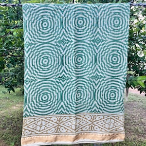 Sarong da spiaggia stampato a mano per sciarpe da spiaggia da donna in cotone Beach Wrap Pareo Beach Swim wear regalo per la sua spiaggia Cover Ups lungi indiano
