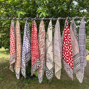 Set of 10 Indian cotton Bandana Scarf,Foulard,Neckerchief,Necktie Face Mask,Hijab,Hand Made Gift for Mom,Dad,Wife,Husband,Gf,Bf