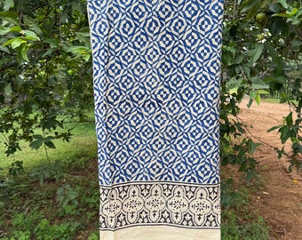 Linen Hand Block Printed  Square Scarf,Hijab for Women, linen head scarf gift,Women face cover,Hijab Head cover,Hand made Head cover