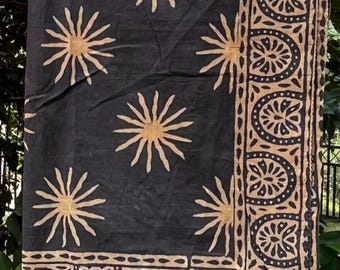 Hand Block print Organic Indian cotton Bandana,Foulard,Neckerchief,Necktie Face Mask,Hijab,Hand Made Gift for Mom,Dad,Wife,Husband