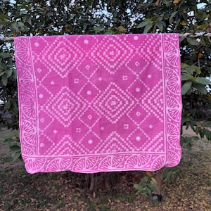 Hand Block print Organic Indian cotton Bandana,Foulard,Neckerchief,Necktie Face Mask,Hijab,Hand Made Gift for Mom,Dad,Wife,Husband