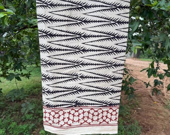 Linen Hand Block Printed  Square Scarf,Hijab for Women, linen head scarf gift,Women face cover,Hijab Head cover,Hand made Head cover