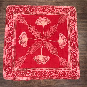 Hand Block print Organic Indian cotton Bandana,Foulard,Neckerchief,Necktie Face Mask,Hijab,Hand Made Gift for Mom,Dad,Wife,Husband