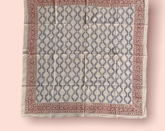 Légumes naturels couleur main bloc imprimé pur coton foulard carré couvre-chef cadeau de noël/saint valentin, taille 1*1 mètre