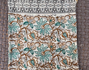 Hand Block Print Cotton Sarong, Beach Cover Up, Indian Pareo, Boho Beach Wrap, Handmade Cotton Sarong