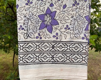 Indian Hand Block Print Sarong, Cotton Beach Wrap, Handmade Pareo, Boho Beach Cover Up, Resort Wear for Women